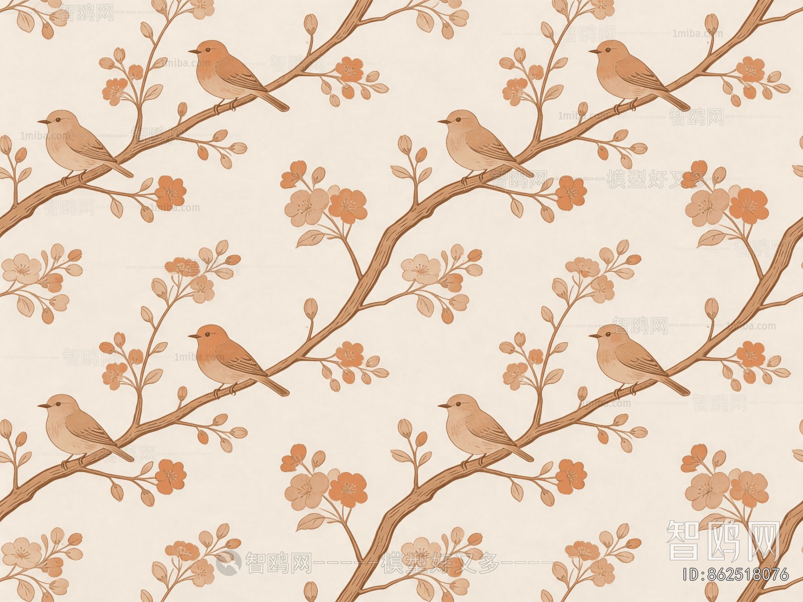 Animal And Plant Pattern Wallpaper
