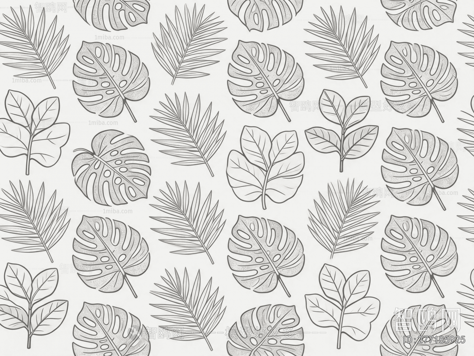 Animal And Plant Pattern Wallpaper