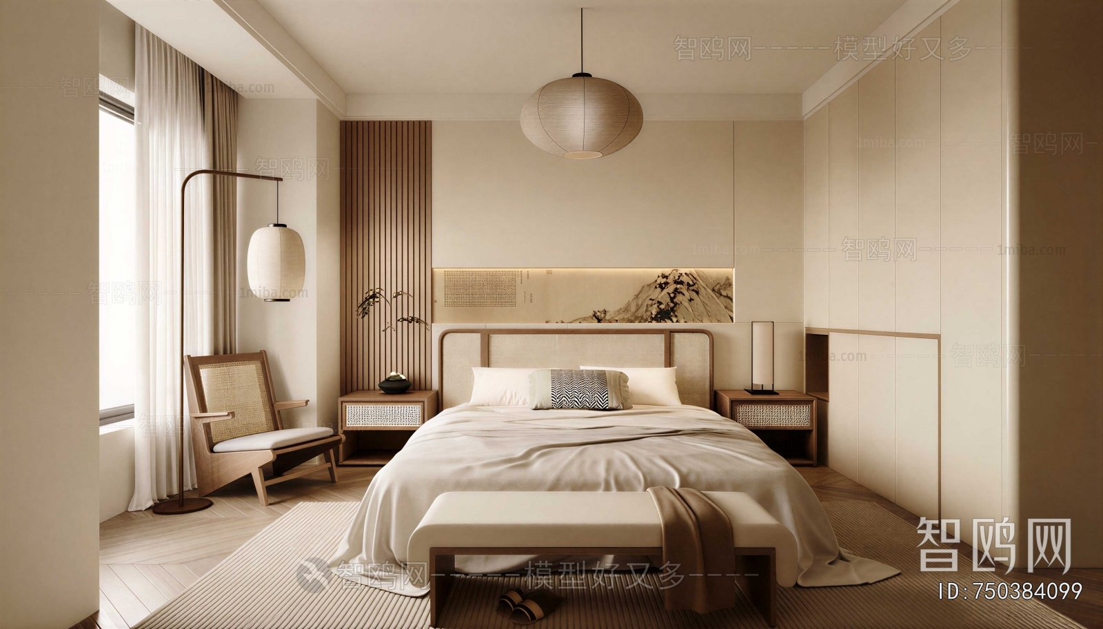 New Chinese Style Bedroom