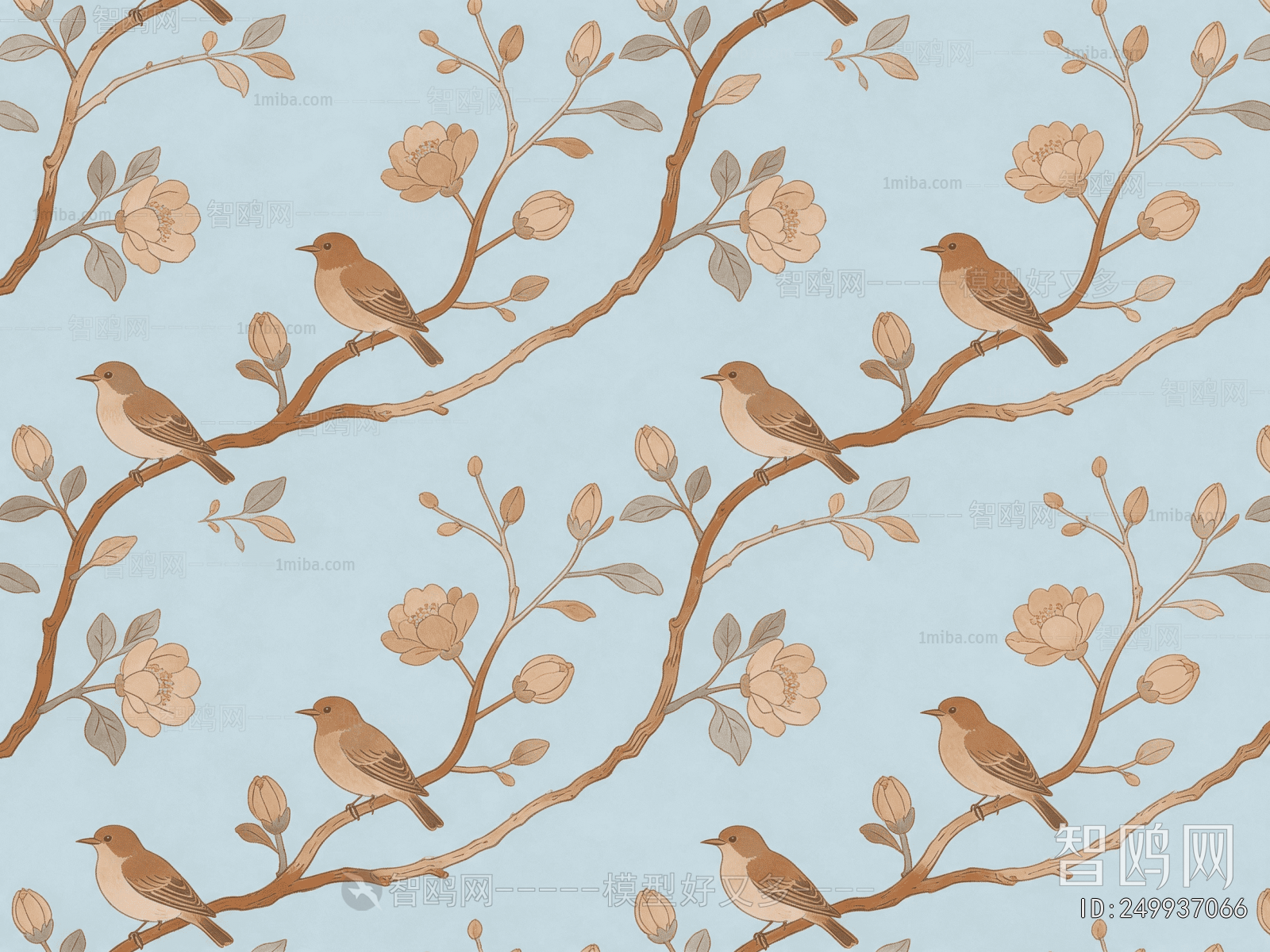 Animal And Plant Pattern Wallpaper