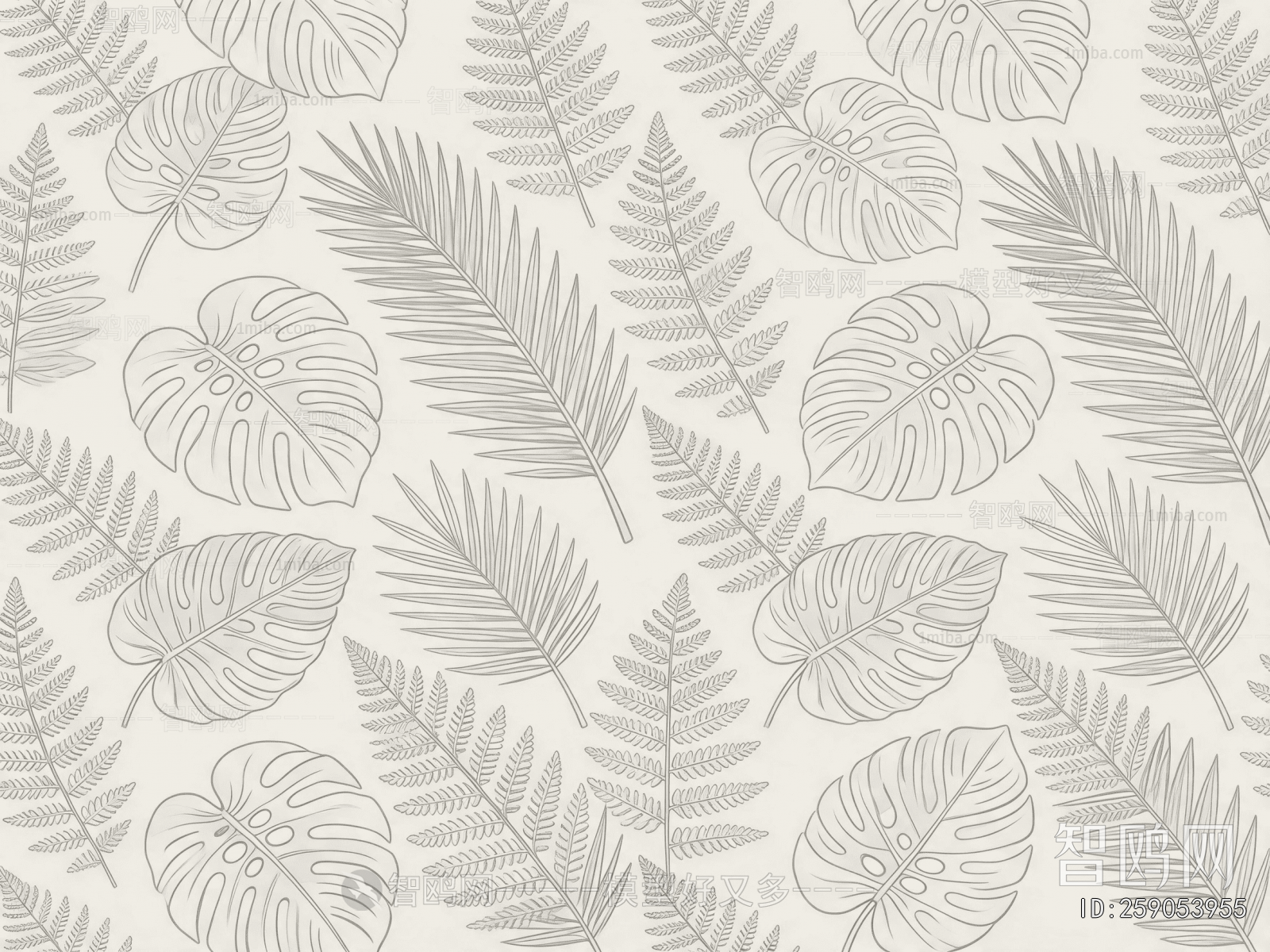 Animal And Plant Pattern Wallpaper