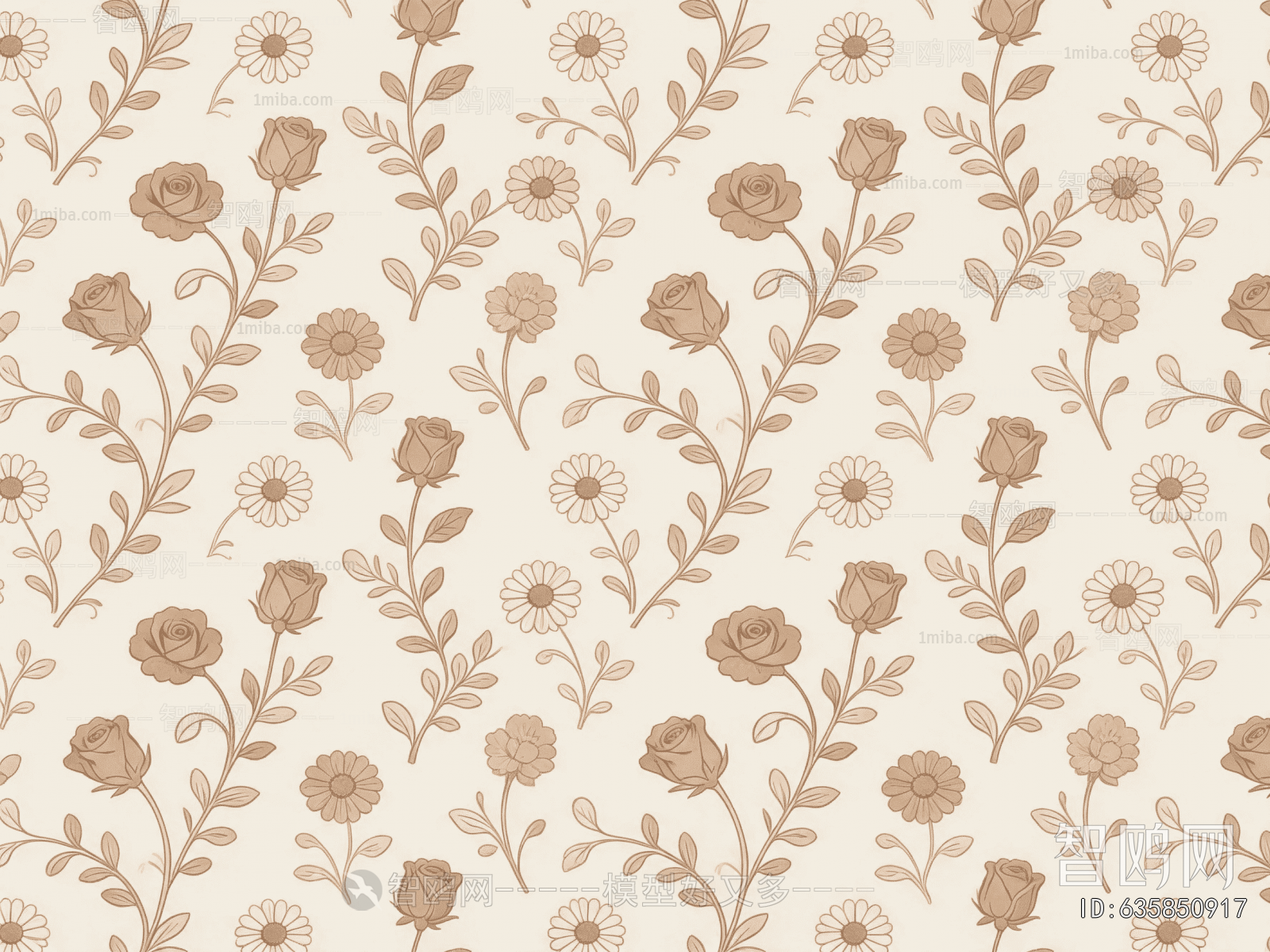 Animal And Plant Pattern Wallpaper