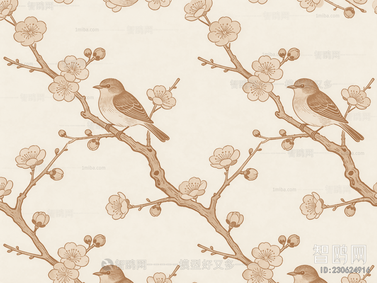 Animal And Plant Pattern Wallpaper