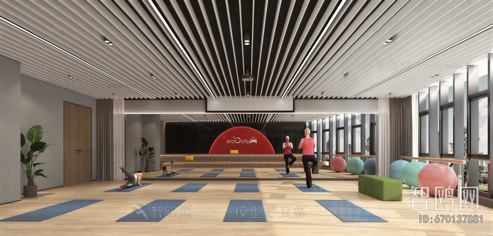 Modern Yoga Room