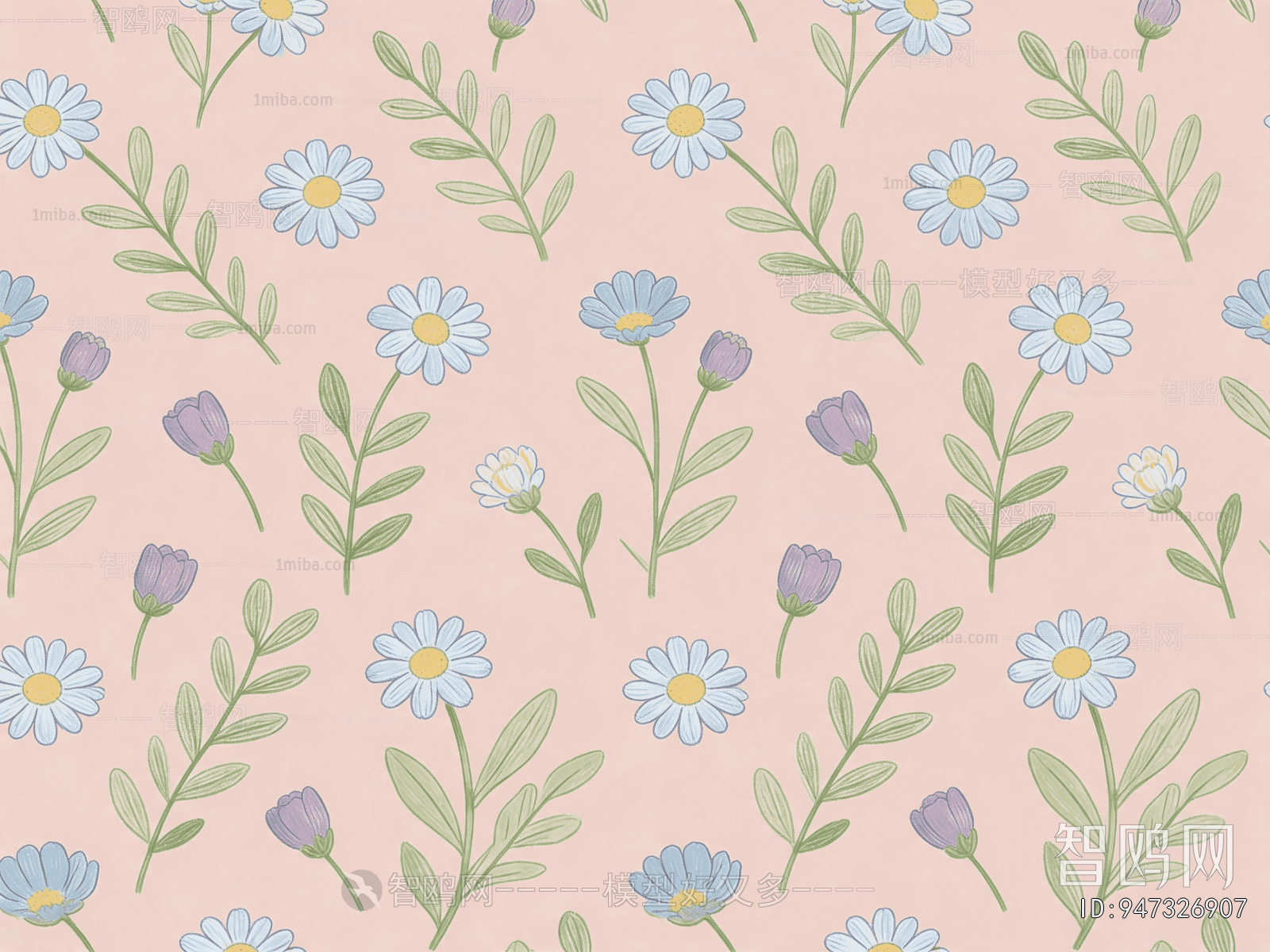 Animal And Plant Pattern Wallpaper