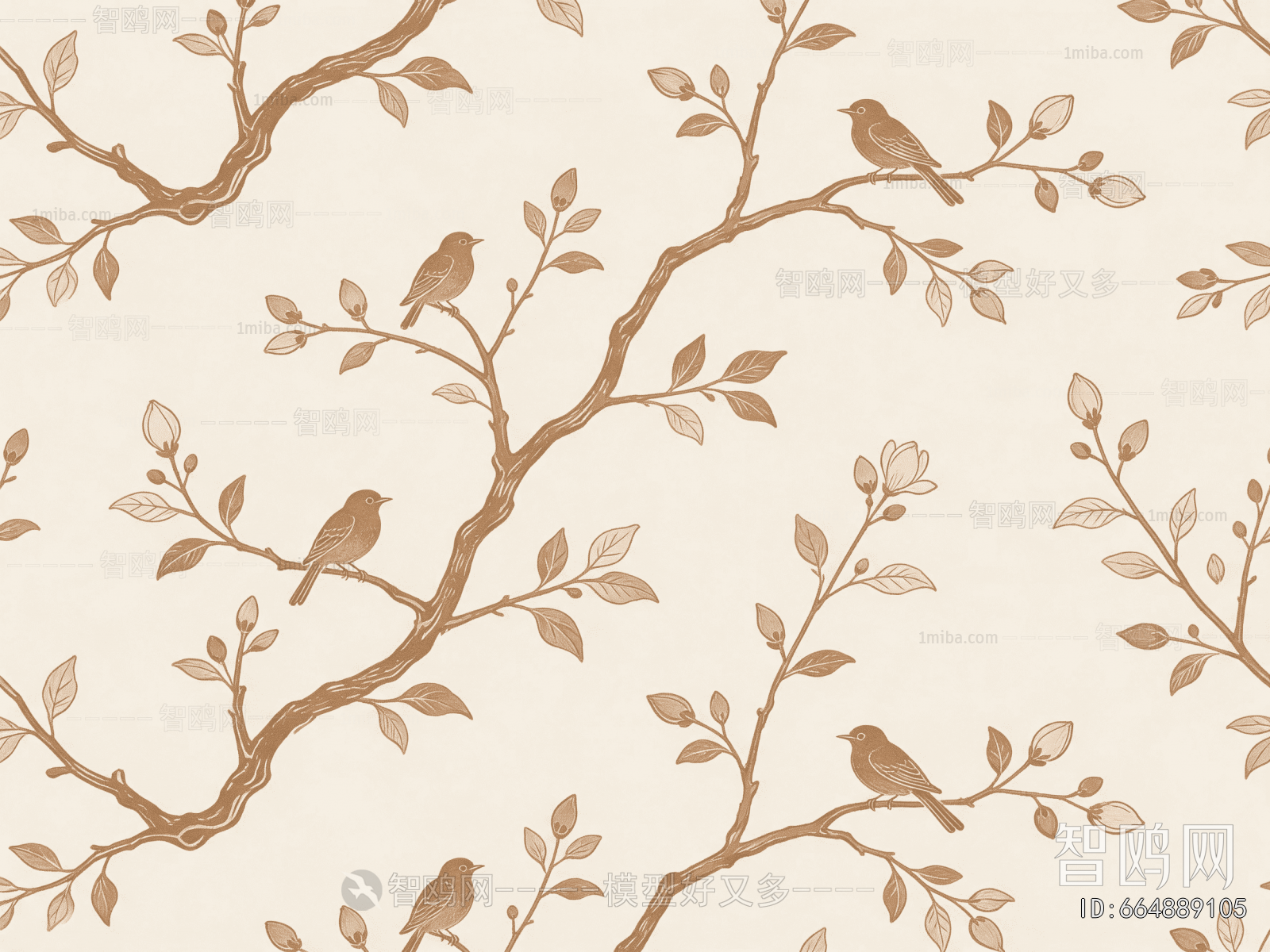 Animal And Plant Pattern Wallpaper