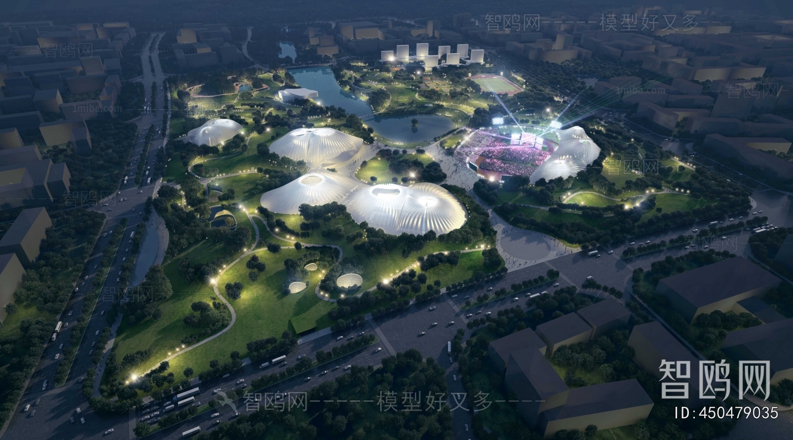 Modern Architectural Bird's-eye View Planning