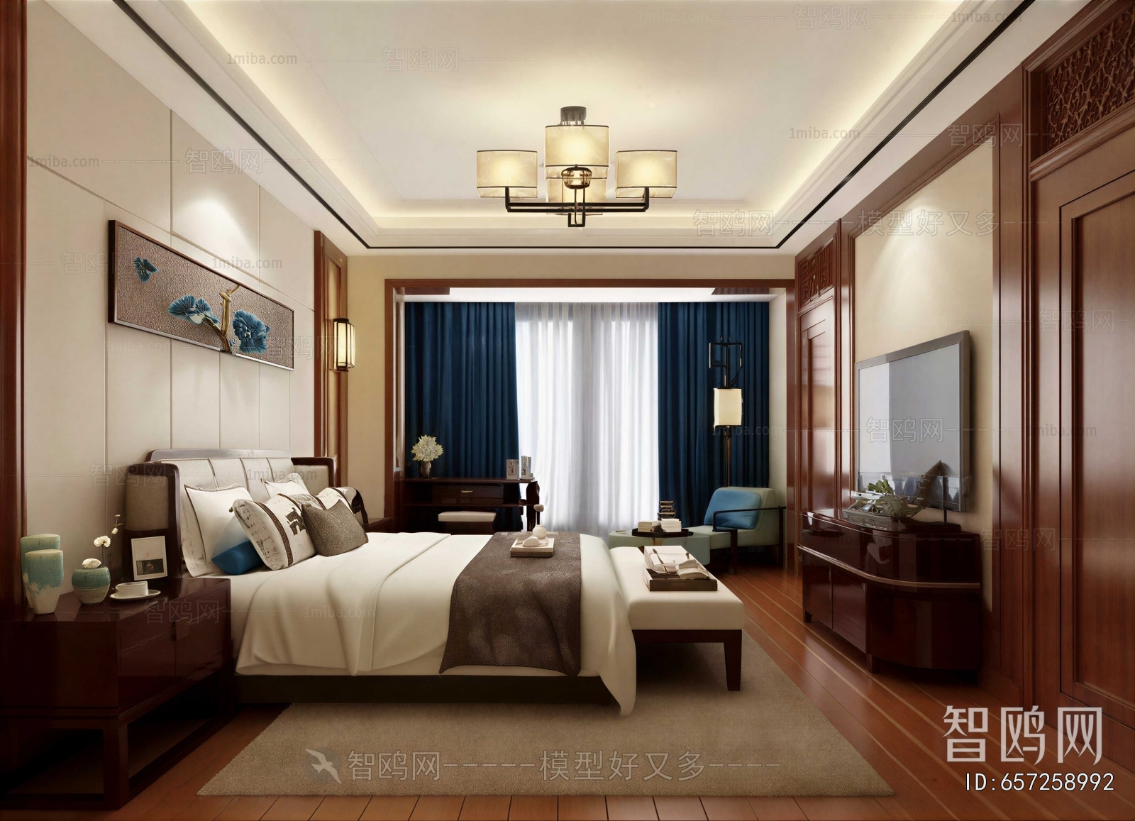 New Chinese Style Bedroom