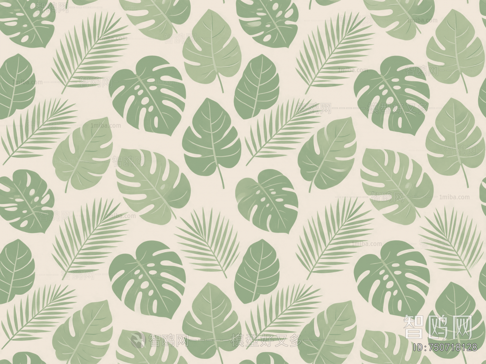 Animal And Plant Pattern Wallpaper