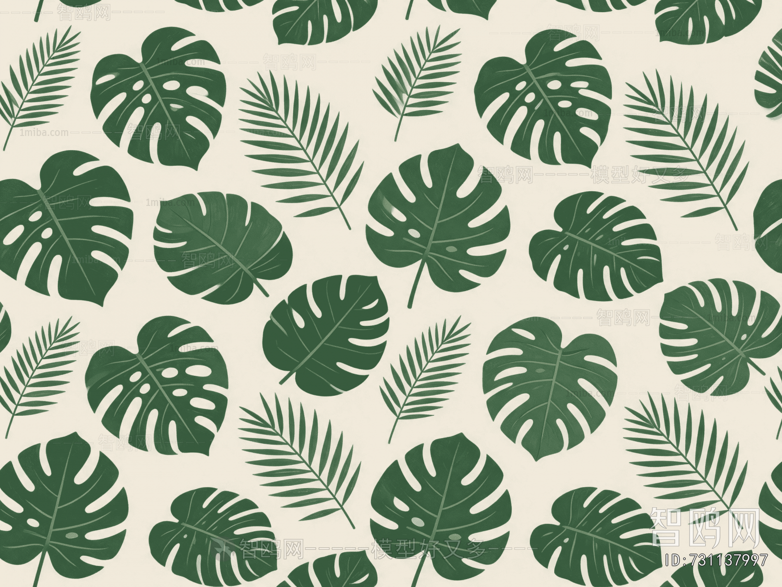 Animal And Plant Pattern Wallpaper