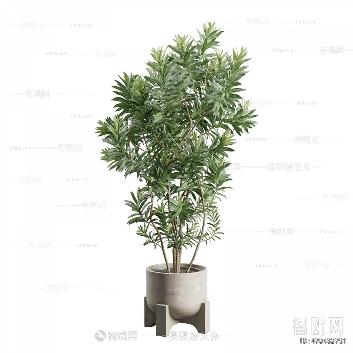 Modern Ground Green Plant Potted Plants