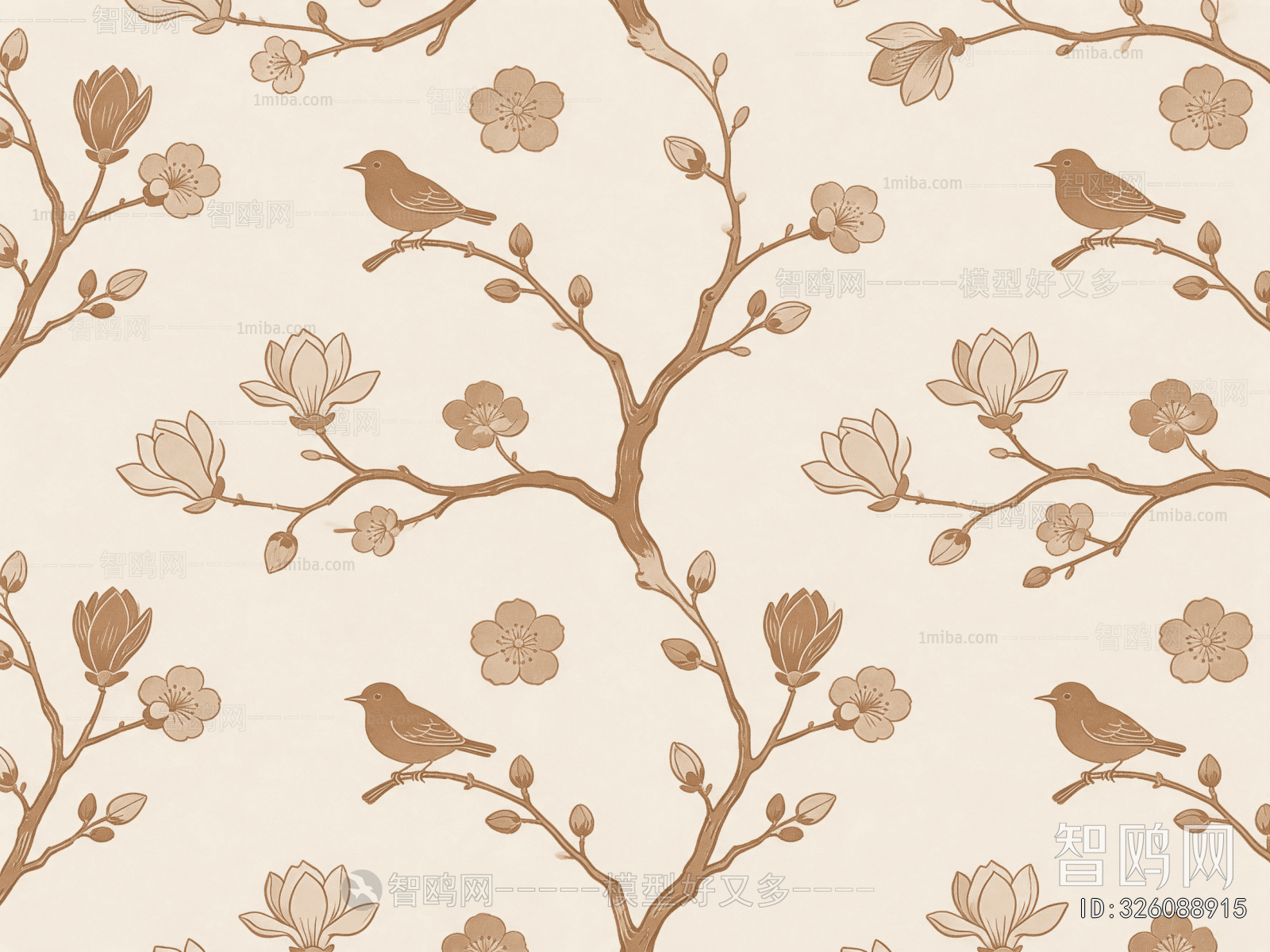 Animal And Plant Pattern Wallpaper