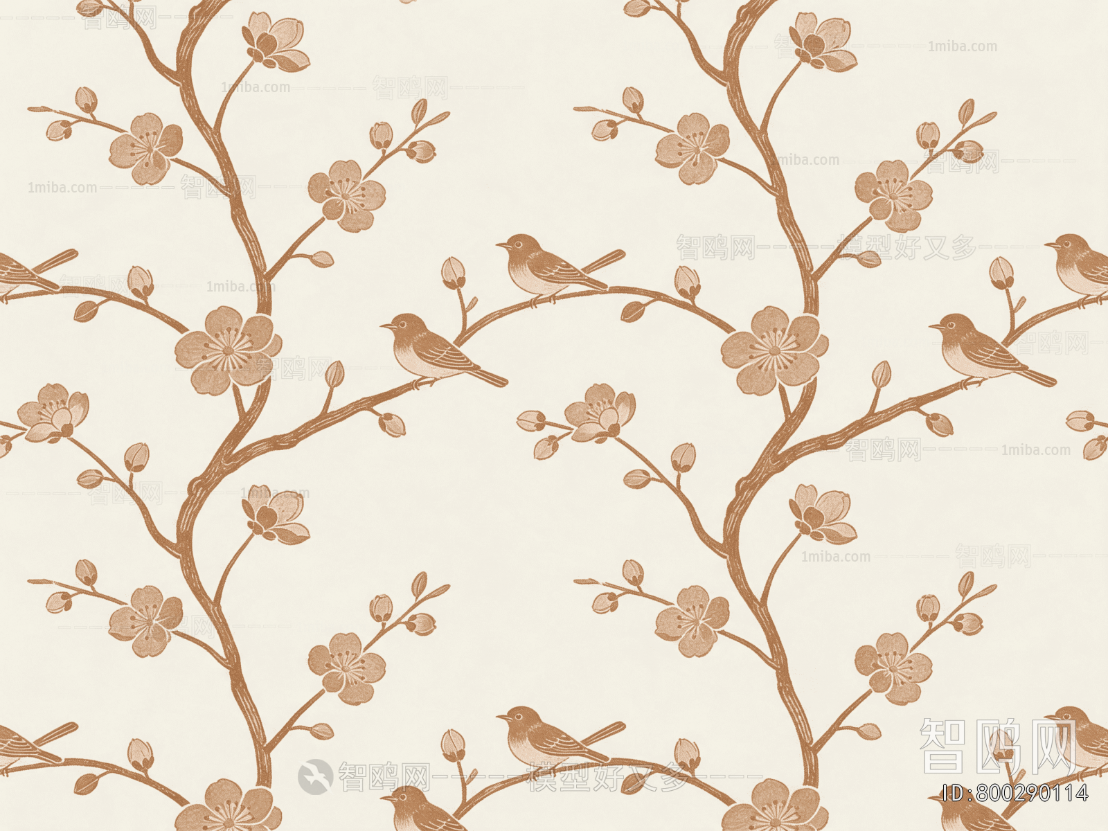 Animal And Plant Pattern Wallpaper