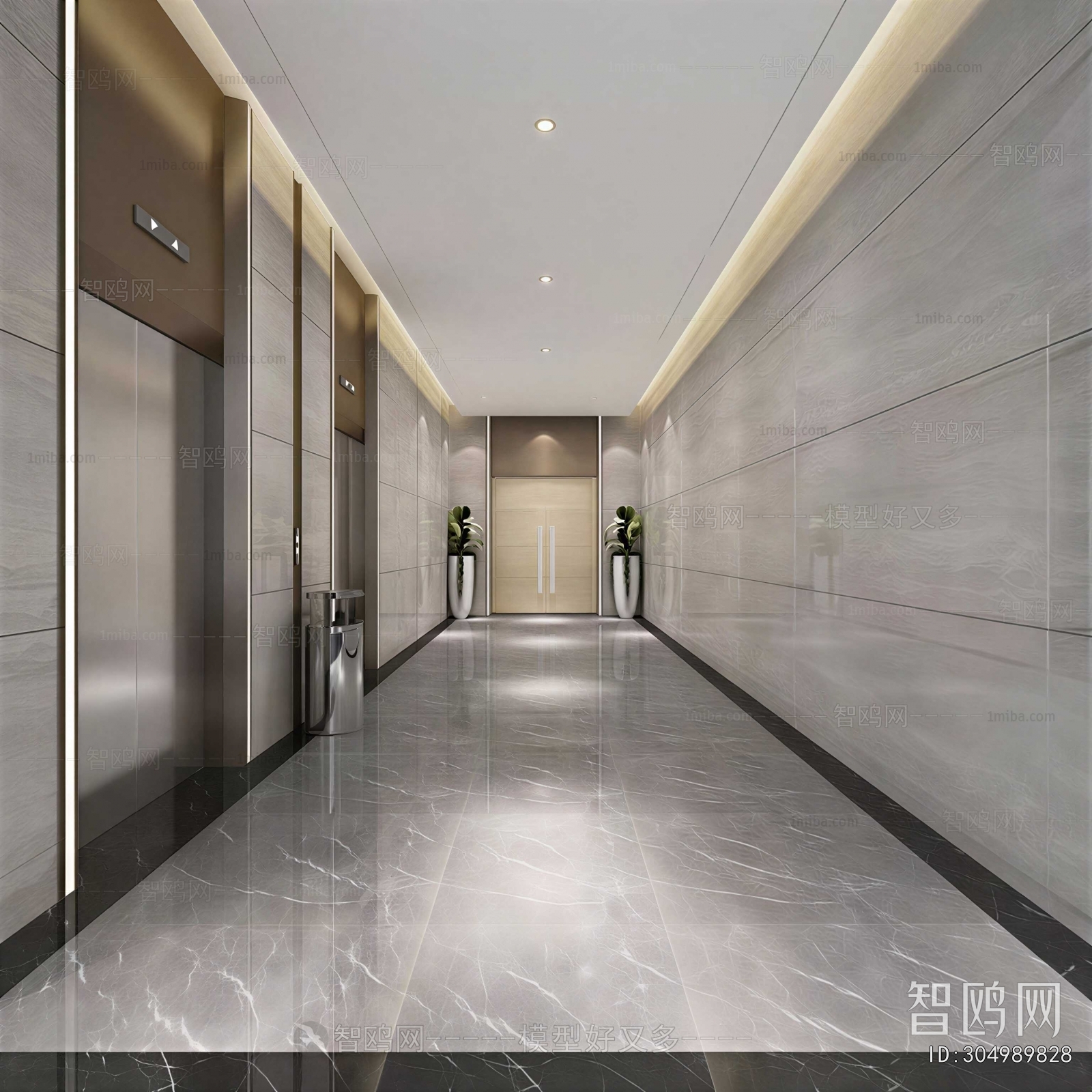 Modern Office Elevator Hall