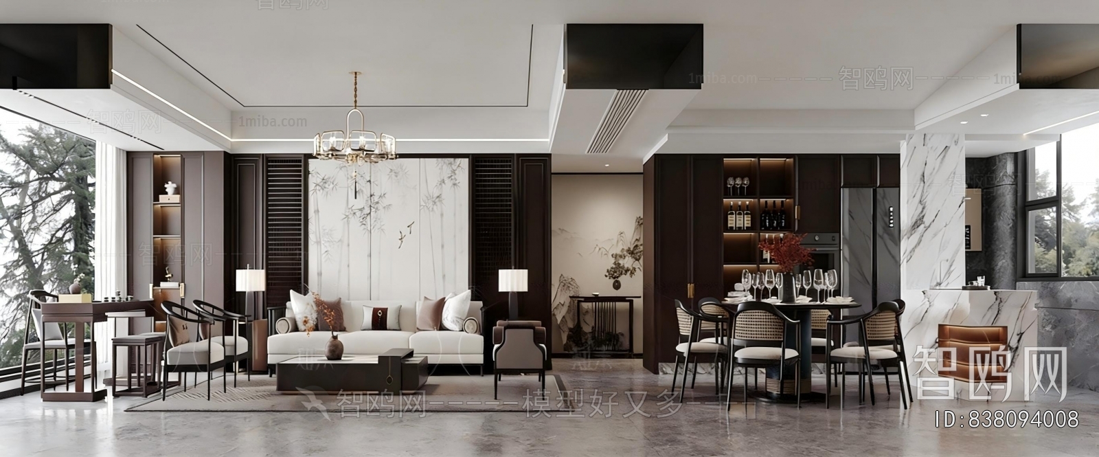 New Chinese Style A Living Room