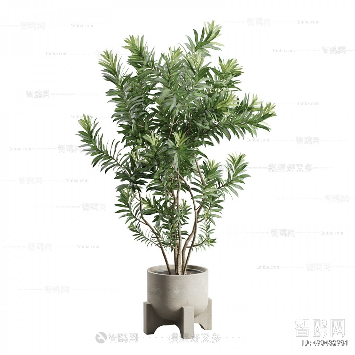 Modern Ground Green Plant Potted Plants