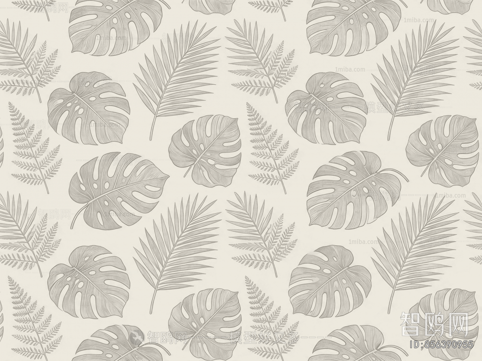 Animal And Plant Pattern Wallpaper