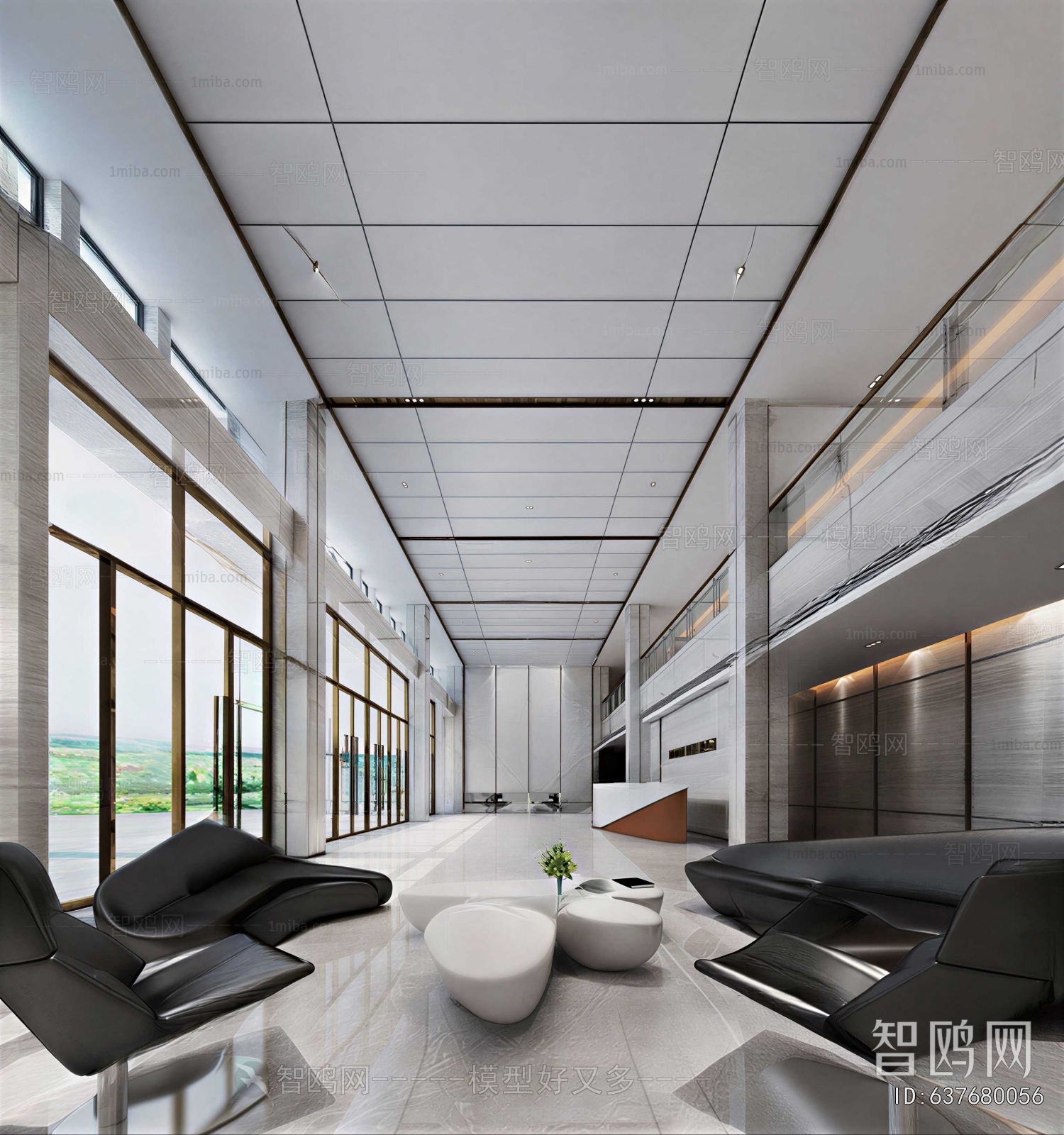 Modern Office Reception Desk