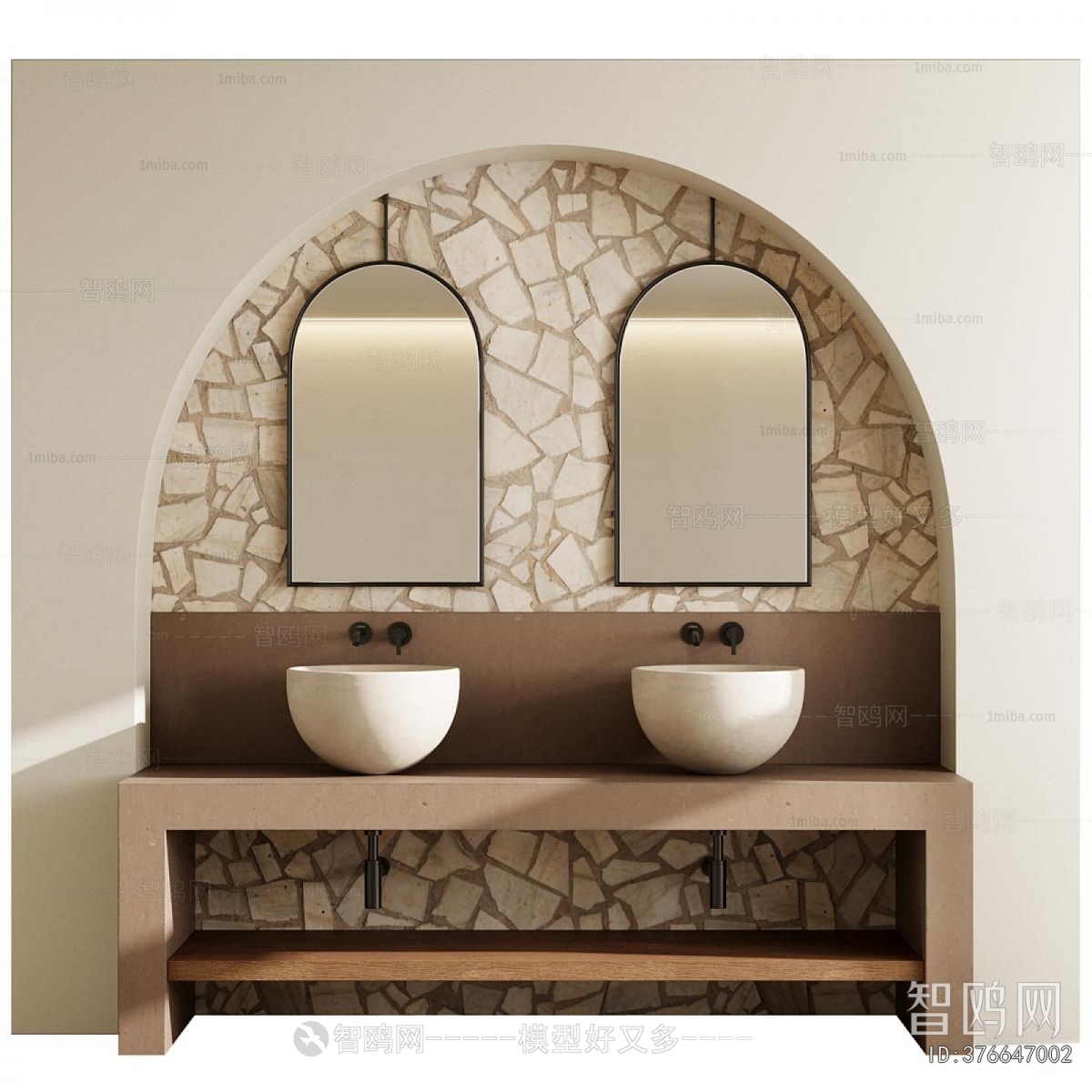 Wabi-sabi Style Bathroom Cabinet