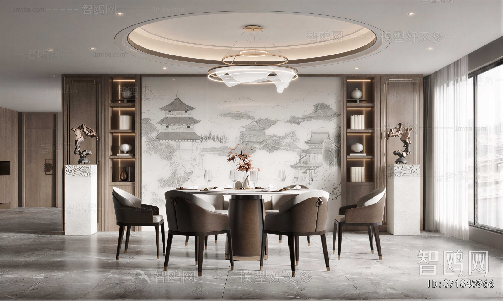 New Chinese Style Dining Room