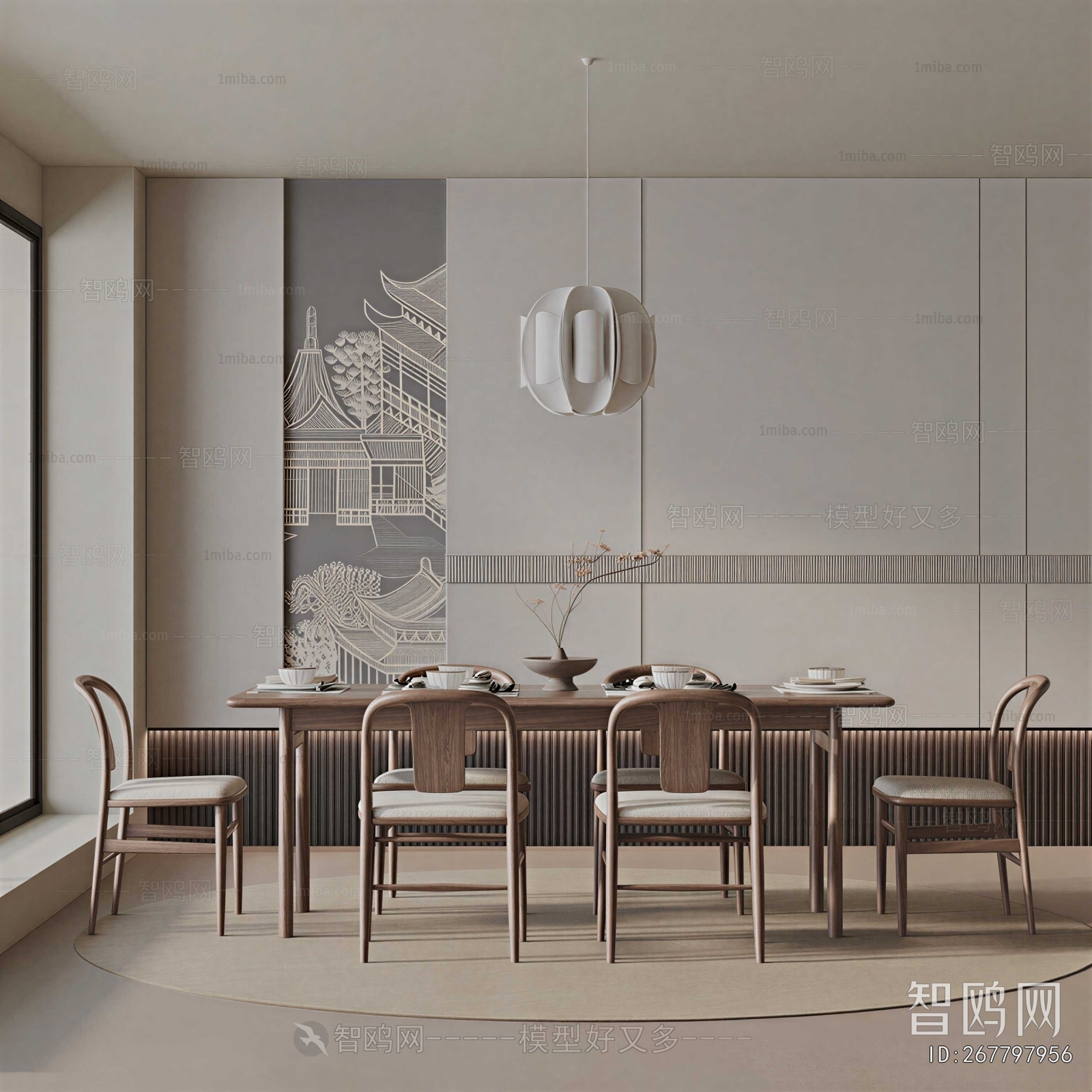 New Chinese Style Dining Room