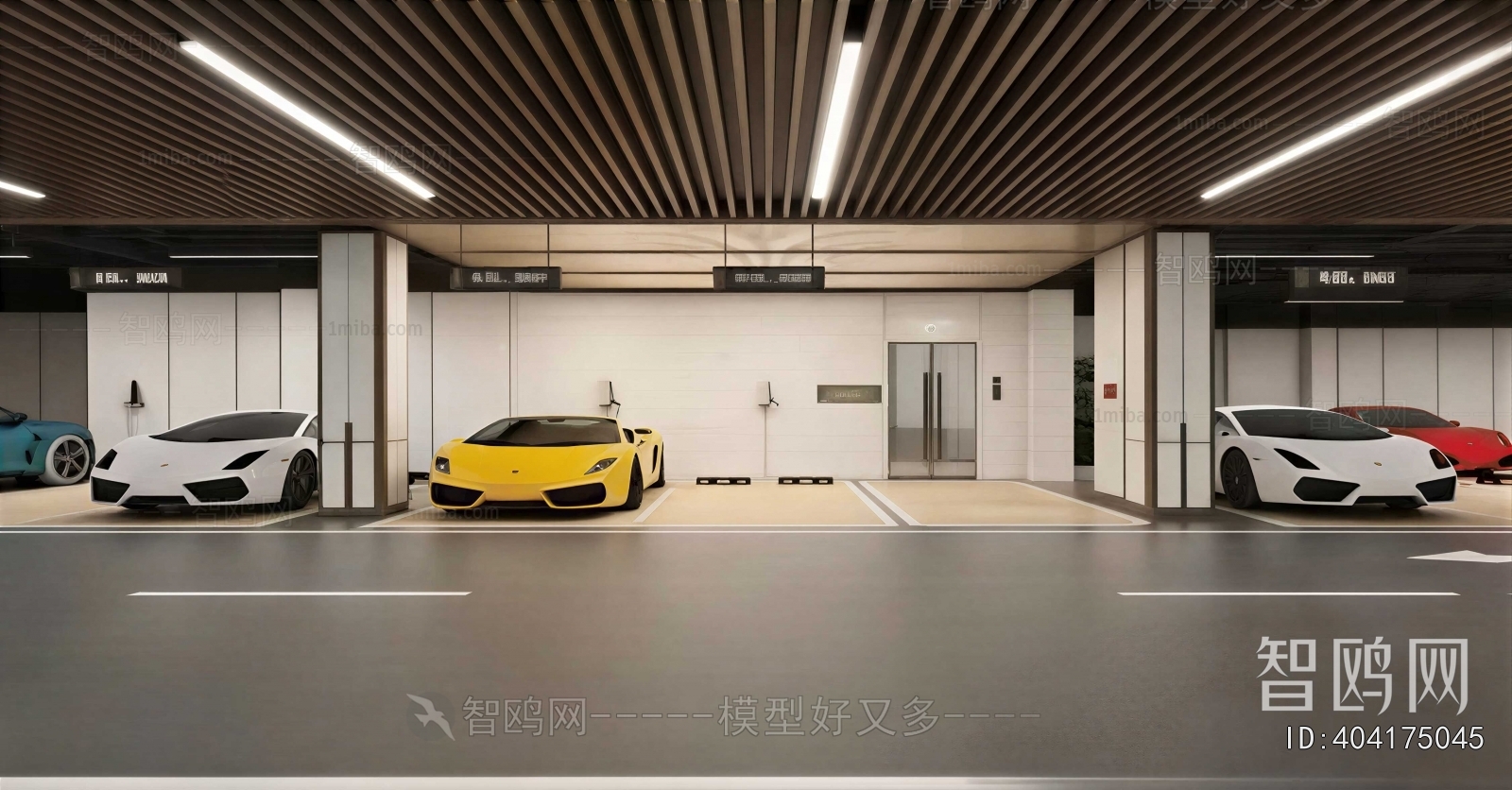 Modern Underground Parking Lot