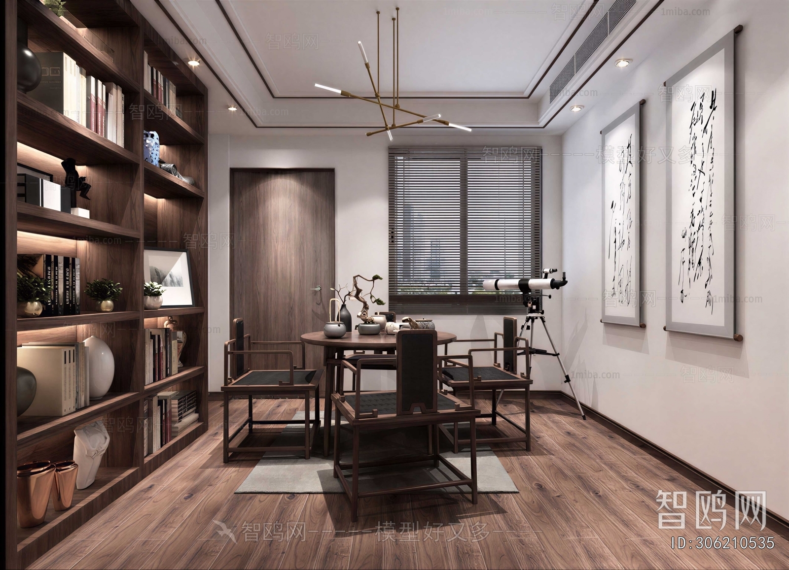 New Chinese Style Study Space