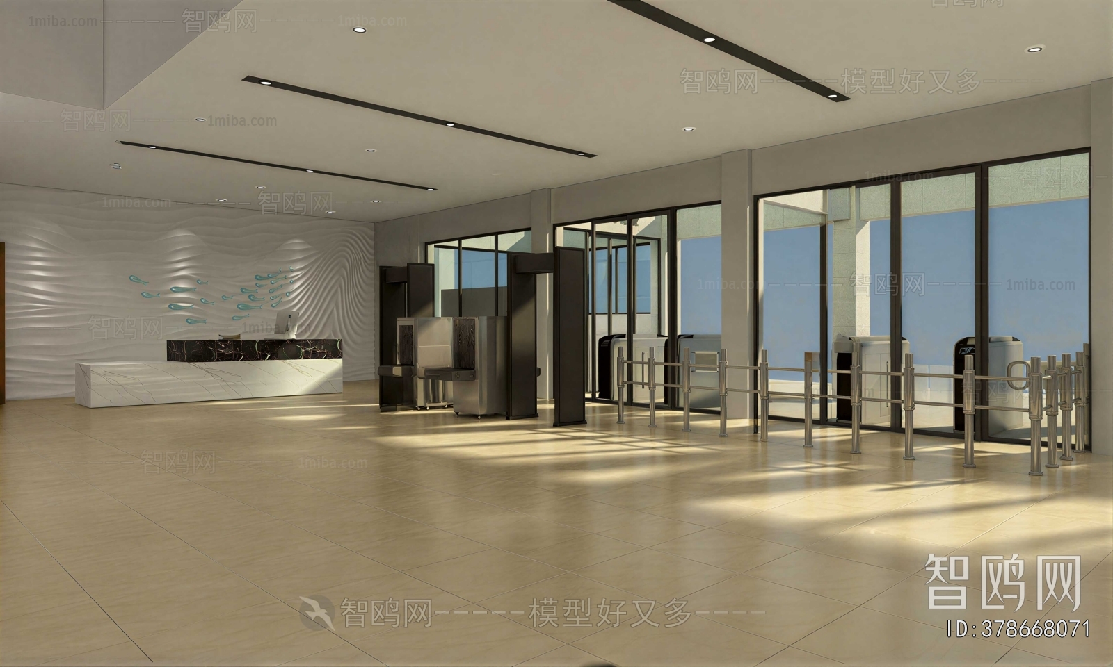Modern Office Reception Desk