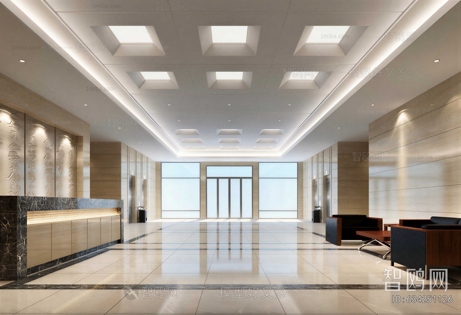 Modern Office Reception Desk