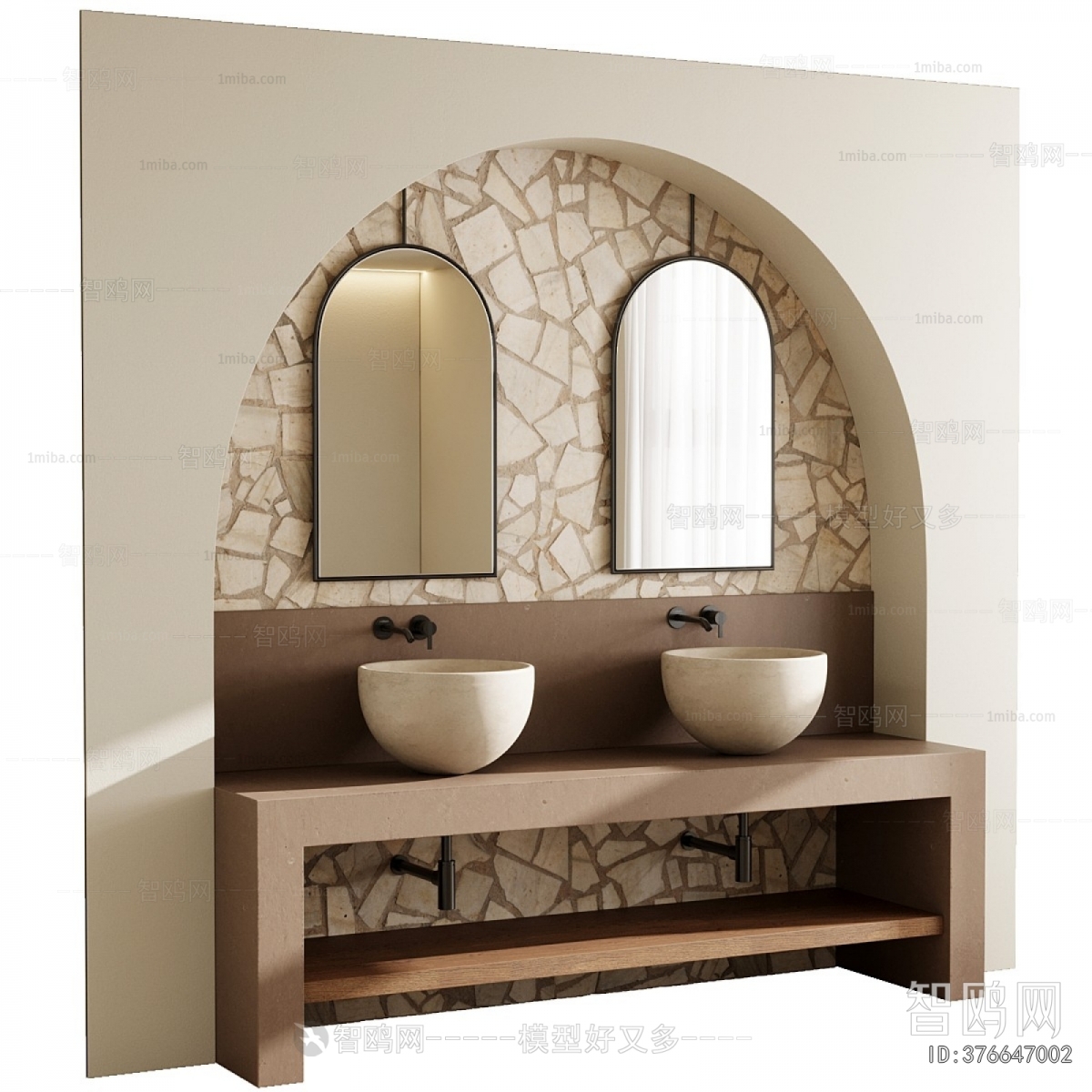 Wabi-sabi Style Bathroom Cabinet