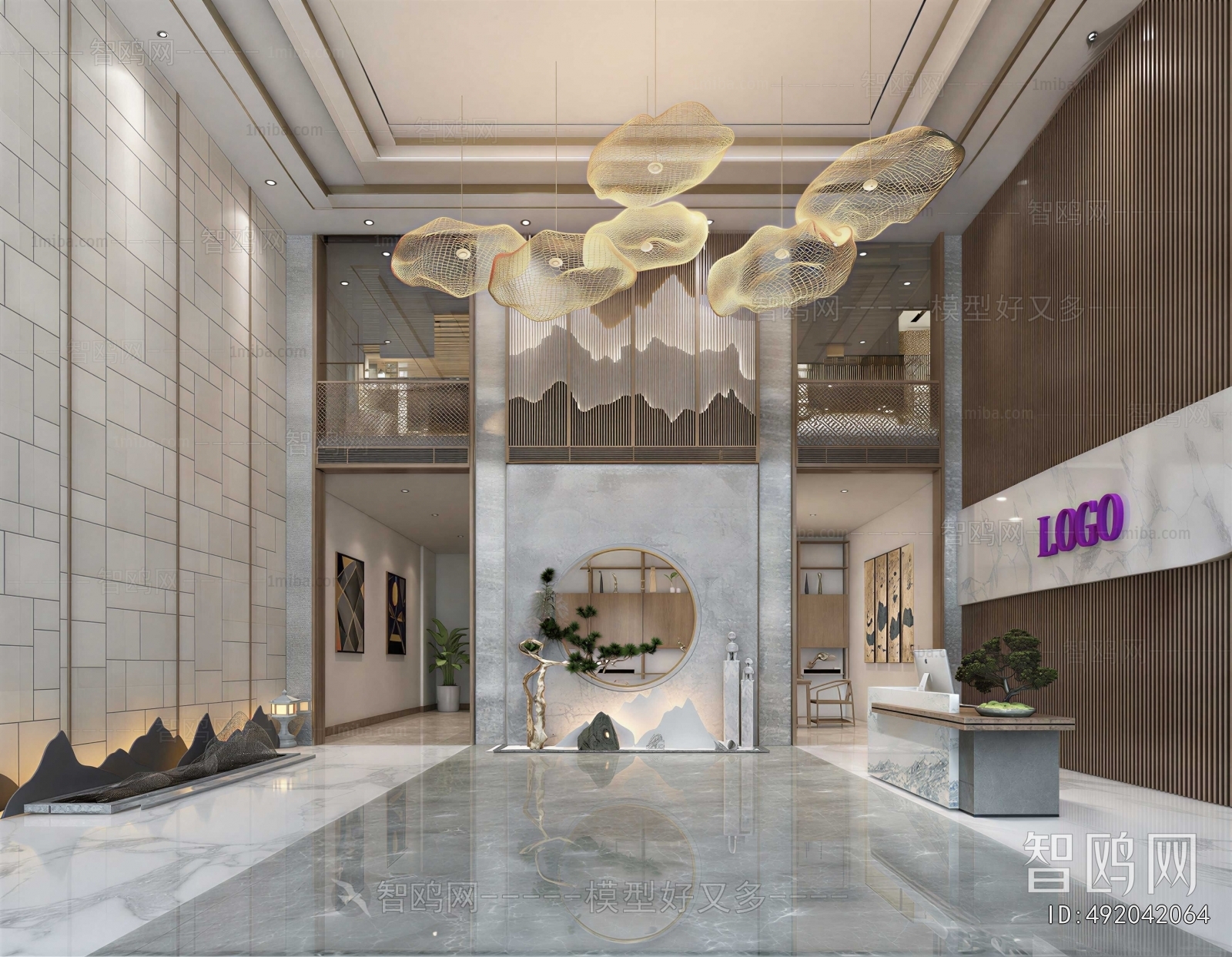 New Chinese Style Office Reception Desk