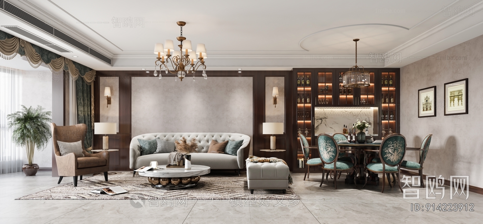 American Style A Living Room