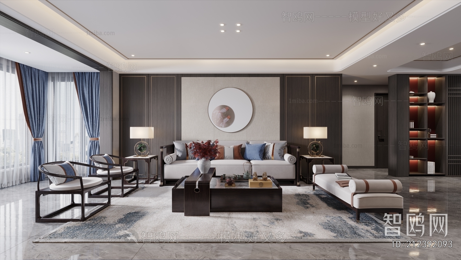New Chinese Style A Living Room