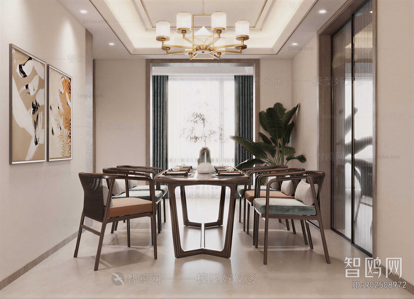 New Chinese Style Dining Room