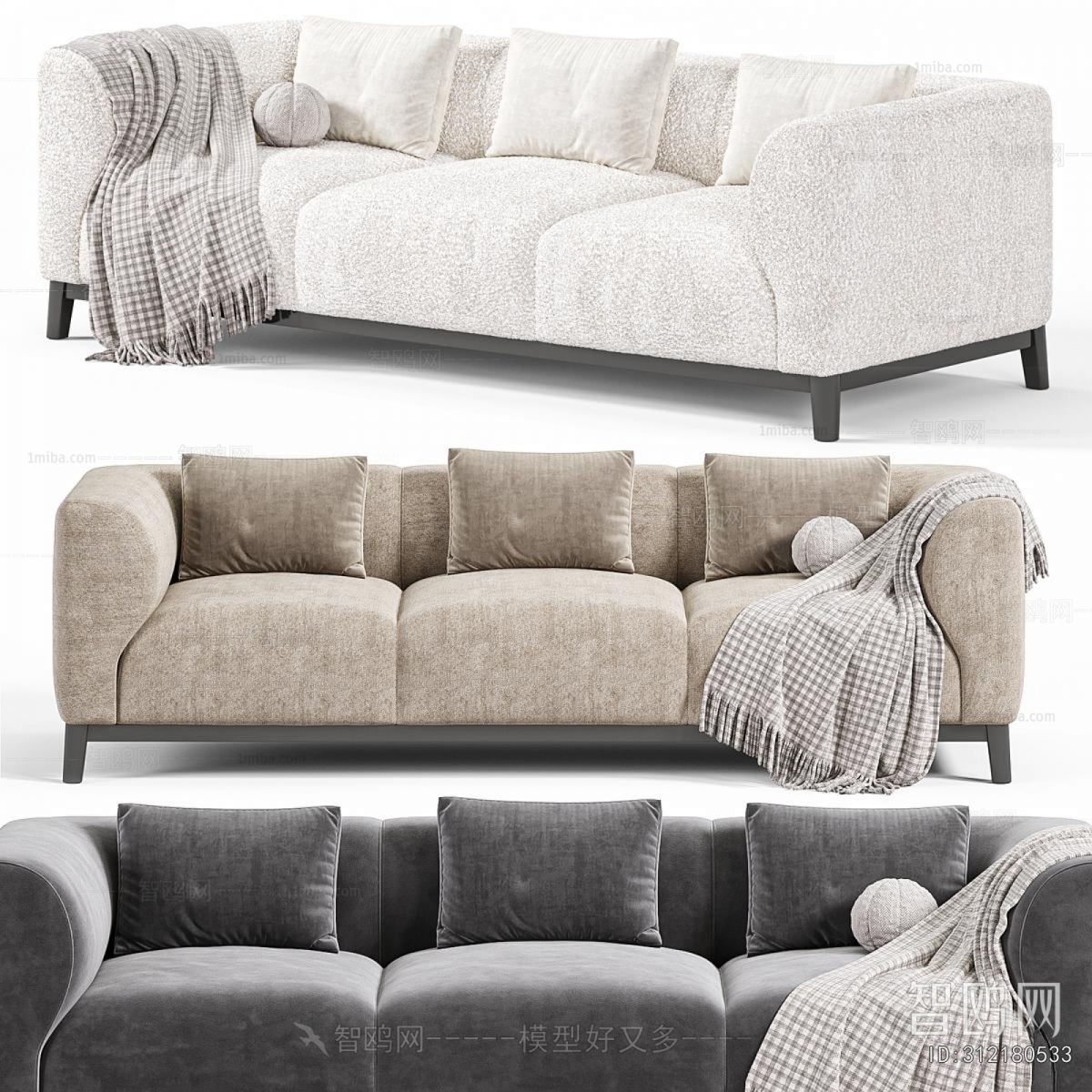 Modern Three-seat Sofa