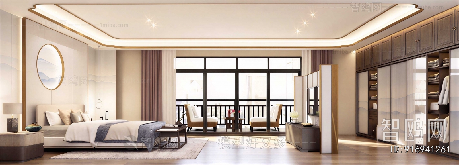 New Chinese Style Bedroom