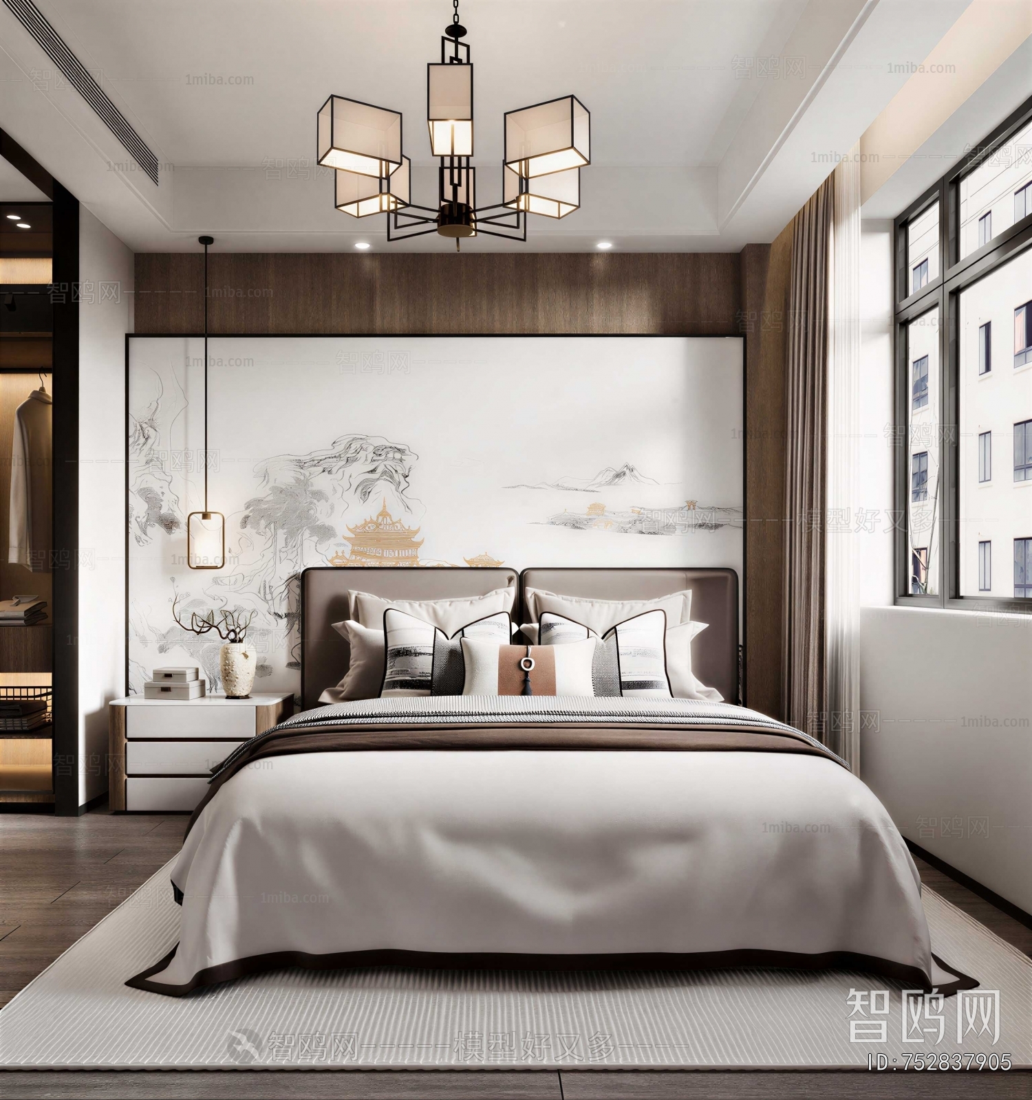 New Chinese Style Bedroom