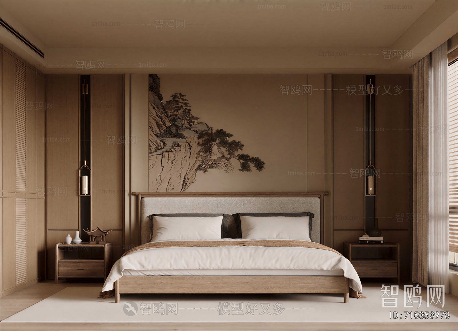 New Chinese Style Bedroom