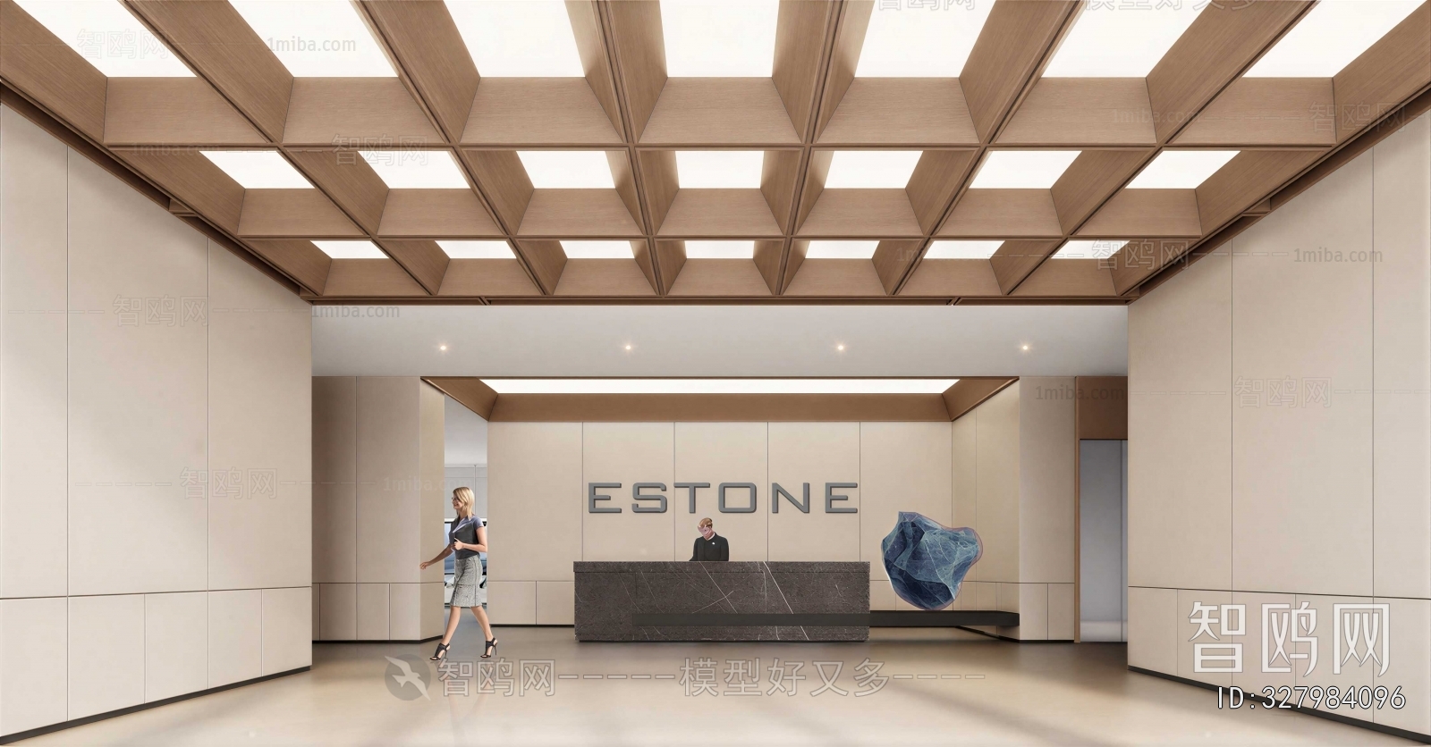 Modern Office Reception Desk