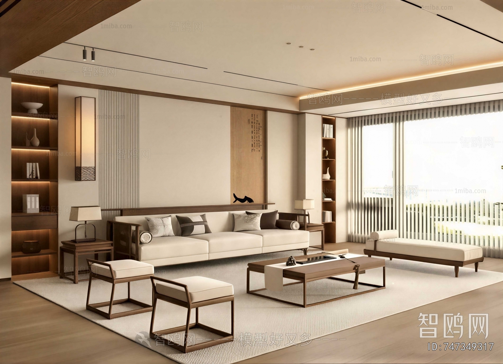 New Chinese Style A Living Room