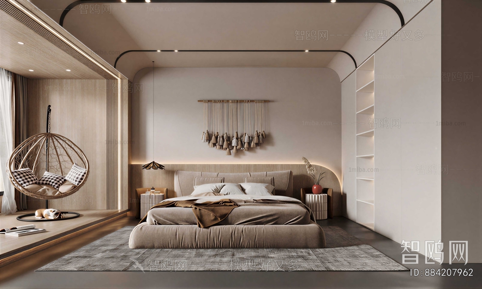 Wabi-sabi Style Bedroom