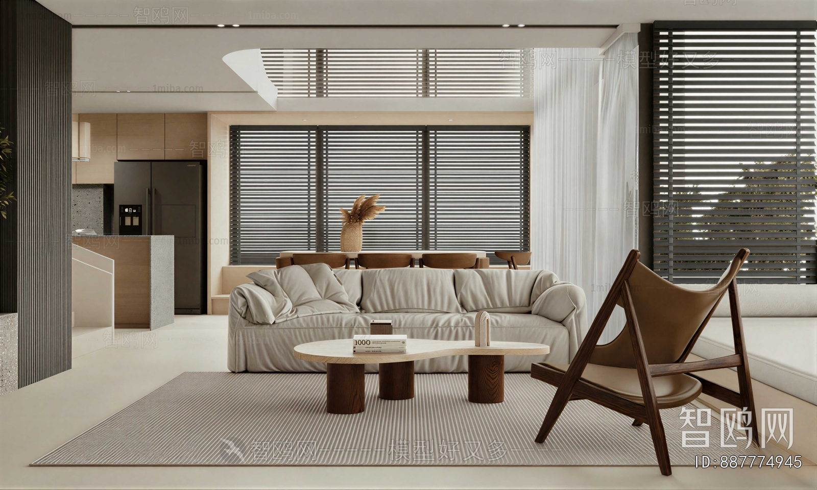 Wabi-sabi Style A Living Room