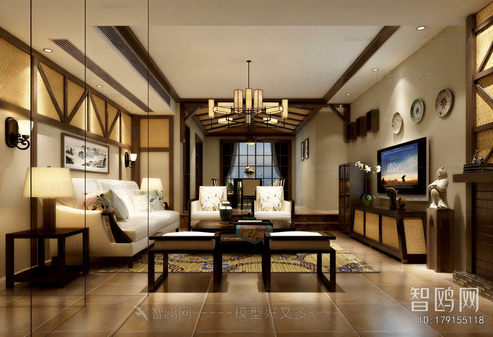 Southeast Asian Style A Living Room