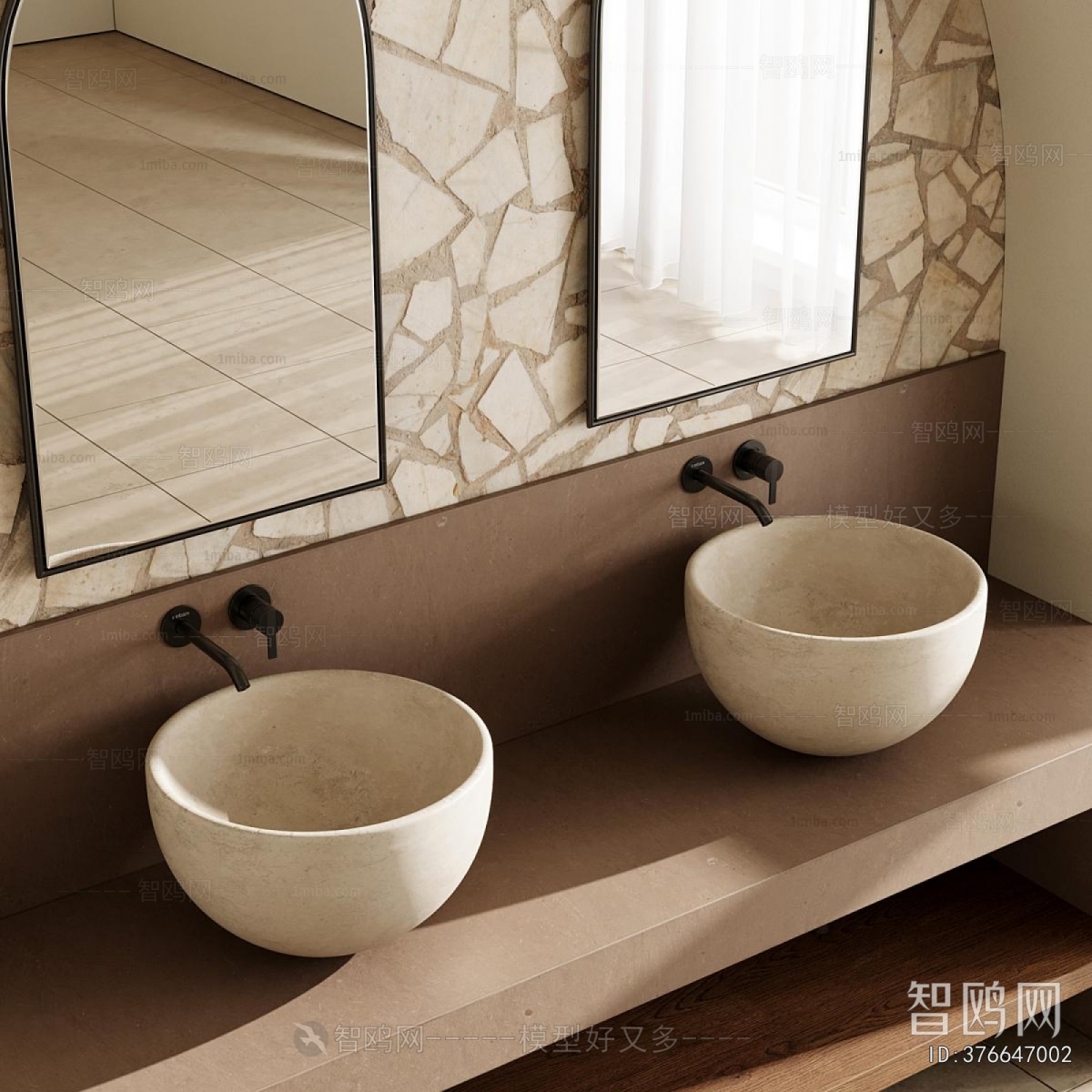 Wabi-sabi Style Bathroom Cabinet