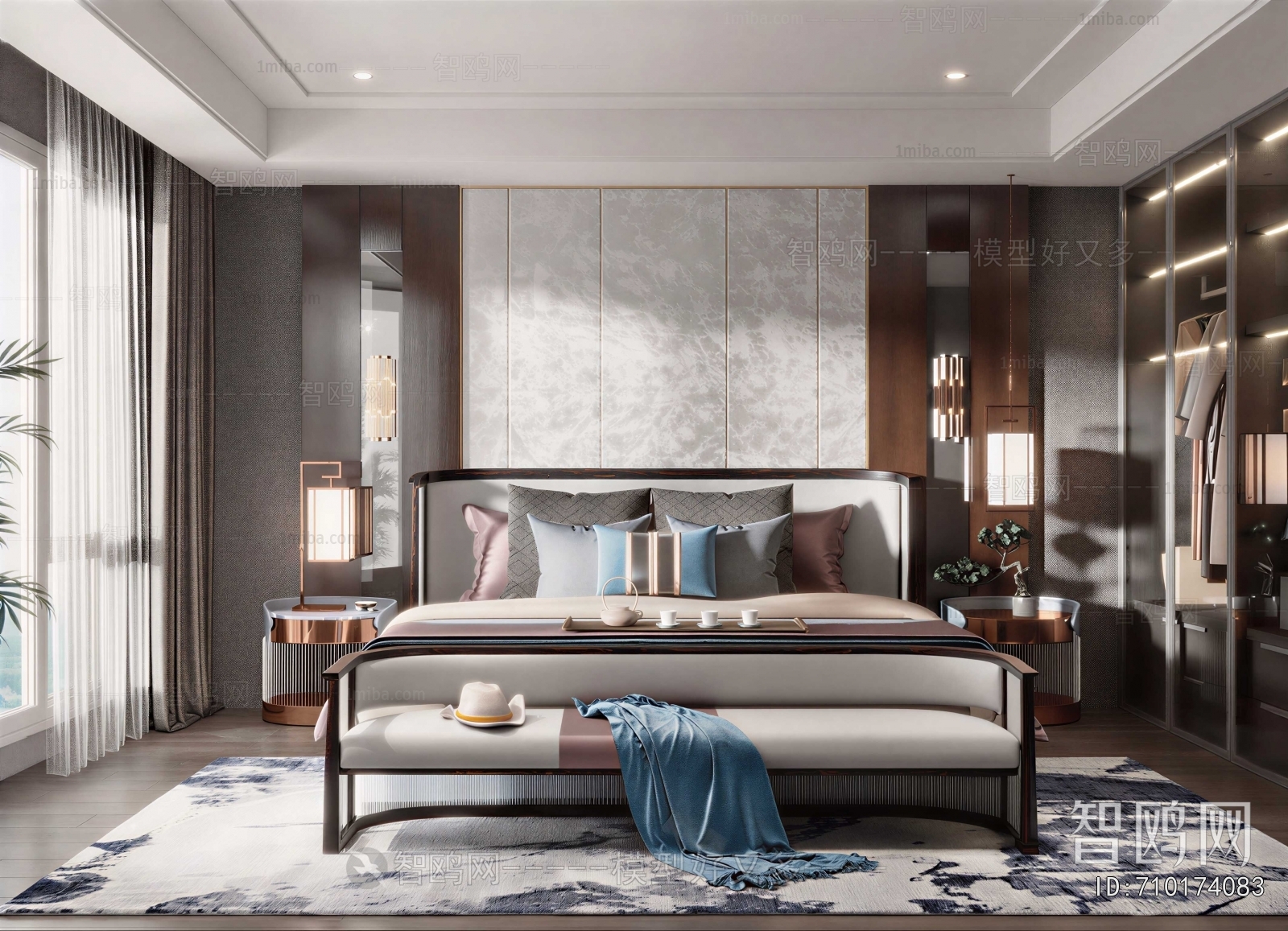 New Chinese Style Bedroom