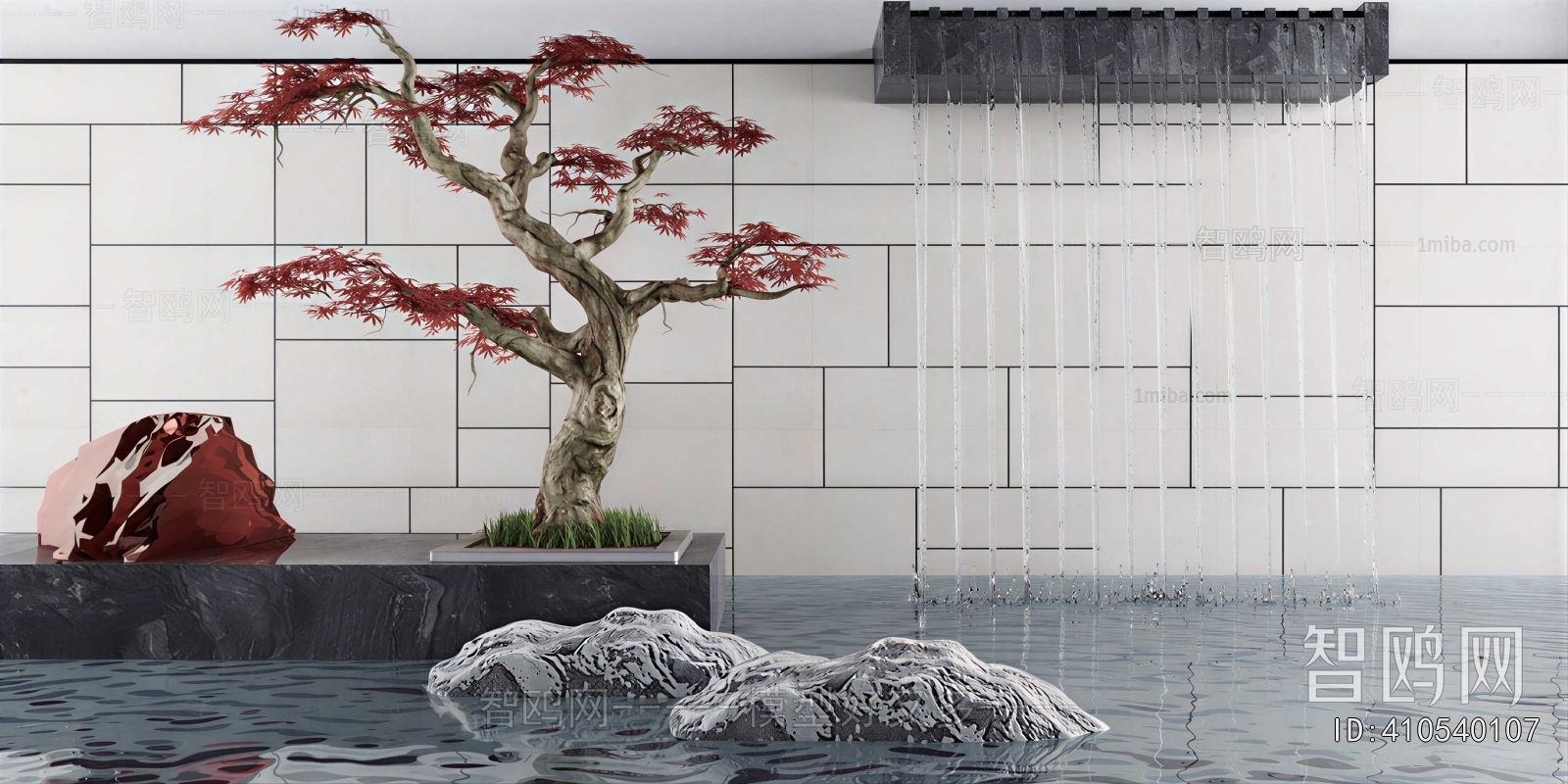 New Chinese Style Rockery Waterscape