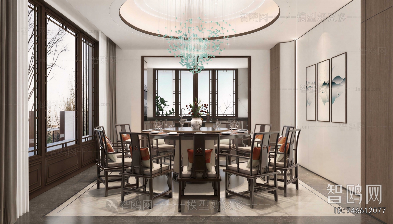 New Chinese Style Dining Room