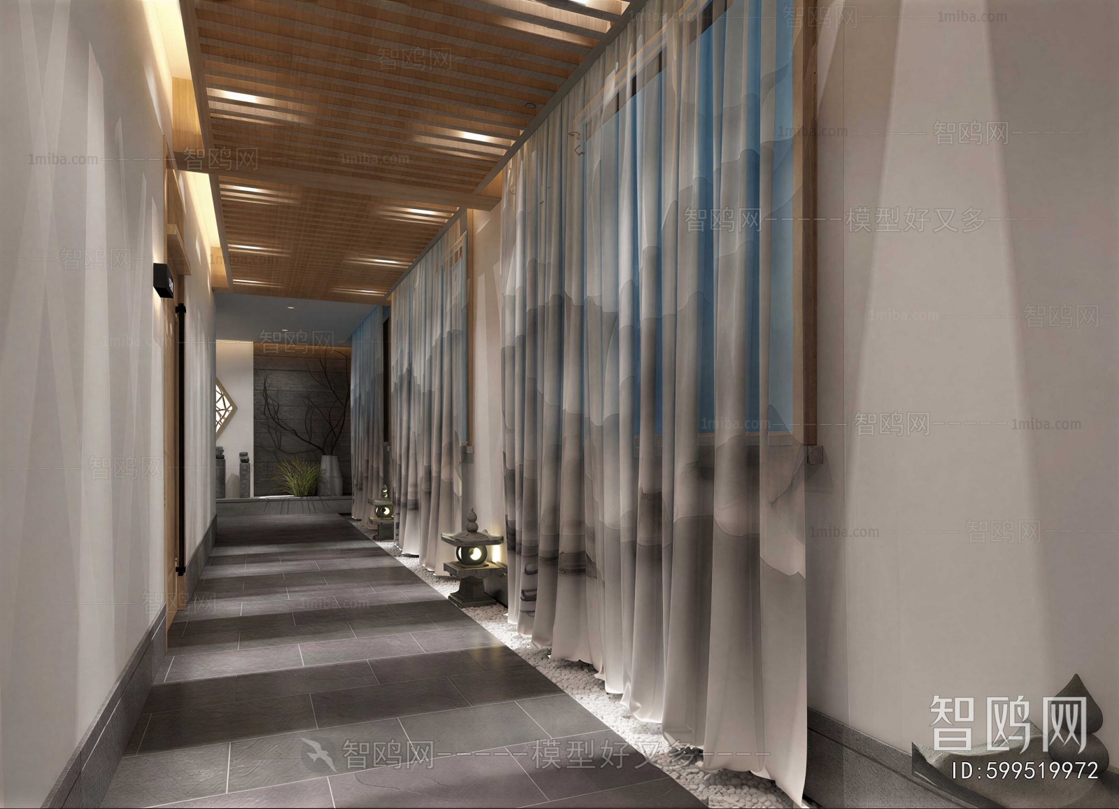 New Chinese Style Office Aisle