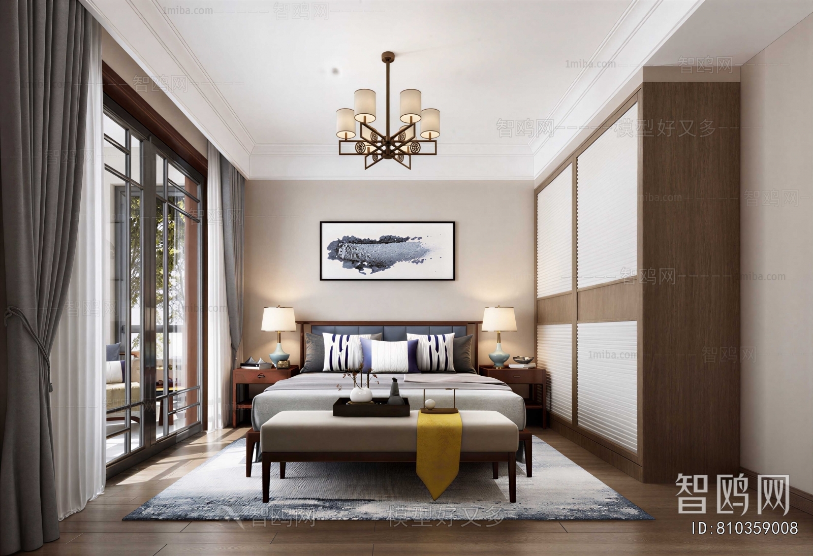 New Chinese Style Bedroom