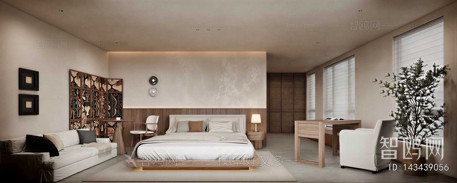 Wabi-sabi Style Bedroom